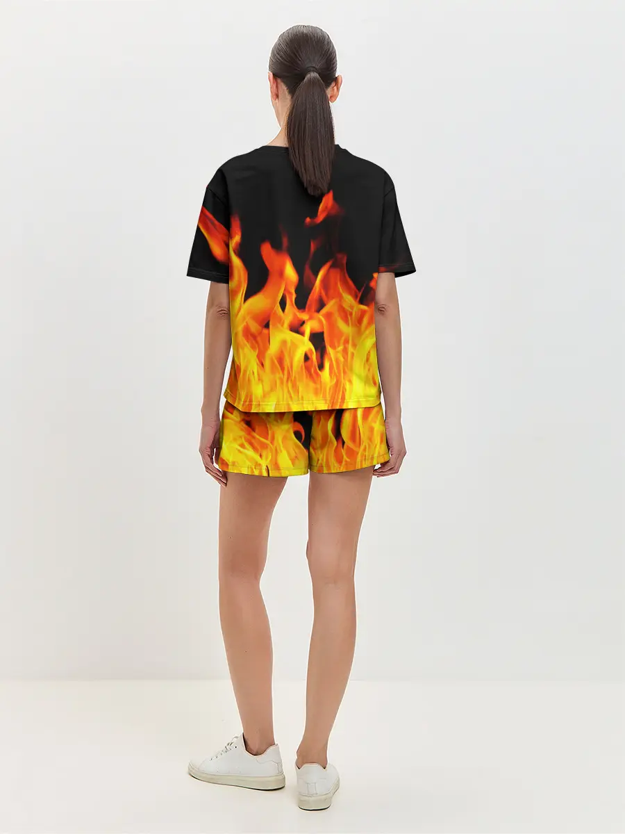 Женская пижама с шортами / ОГНЕННЫЙ