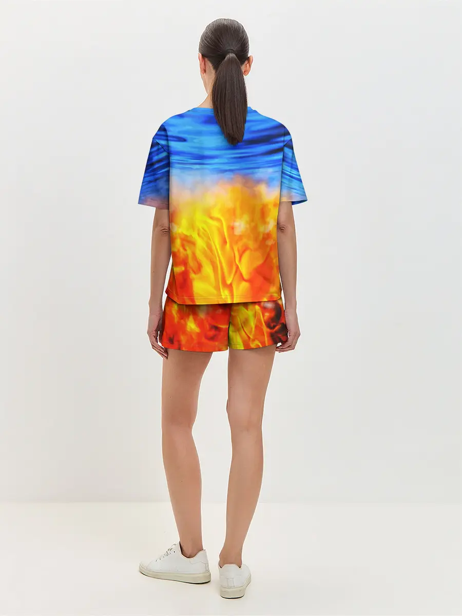 Женская пижама с шортами / ЛЕД И ПЛАМЯ