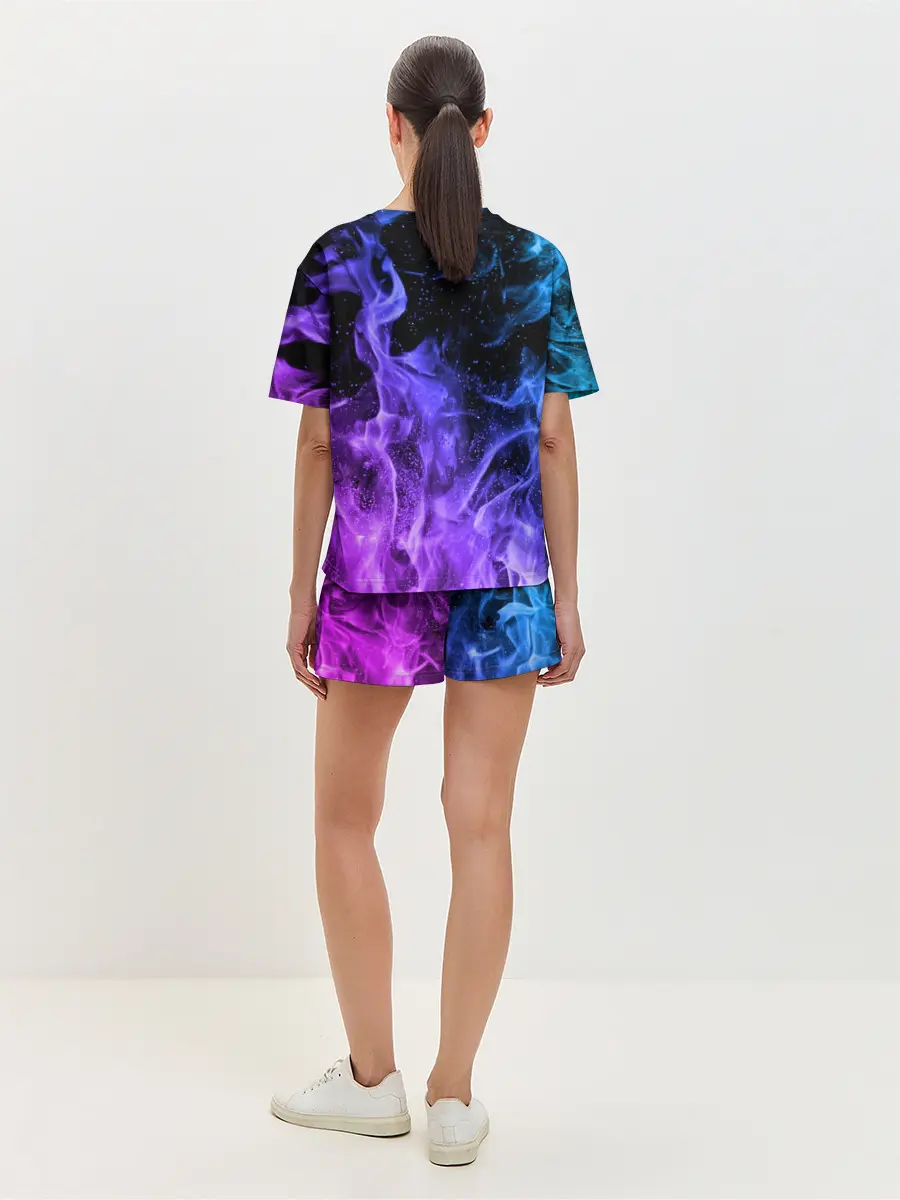 Женская пижама с шортами / ОГОНЬ НЕОН