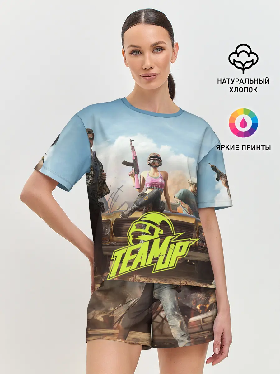 Женская пижама с шортами / PUBG team up