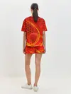 Женская пижама с шортами / Неоновый Огонь