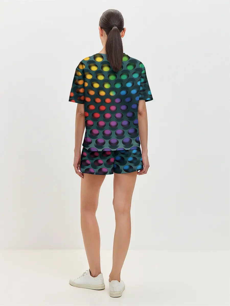 Женская пижама с шортами / 3Д спектр