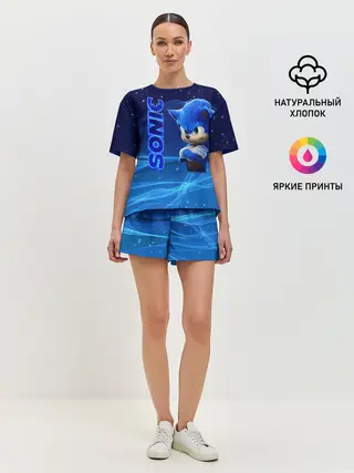 Женская пижама с шортами / соник