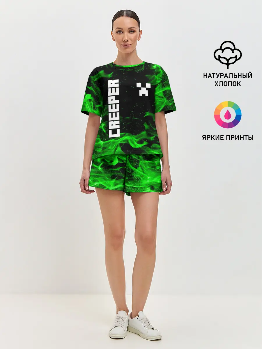 Женская пижама с шортами / MINECRAFT CREEPER