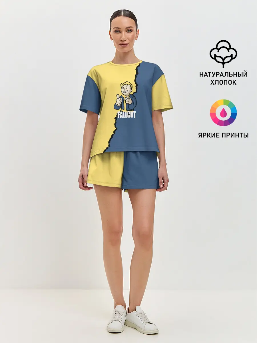 Женская пижама с шортами / Fallout logo boy