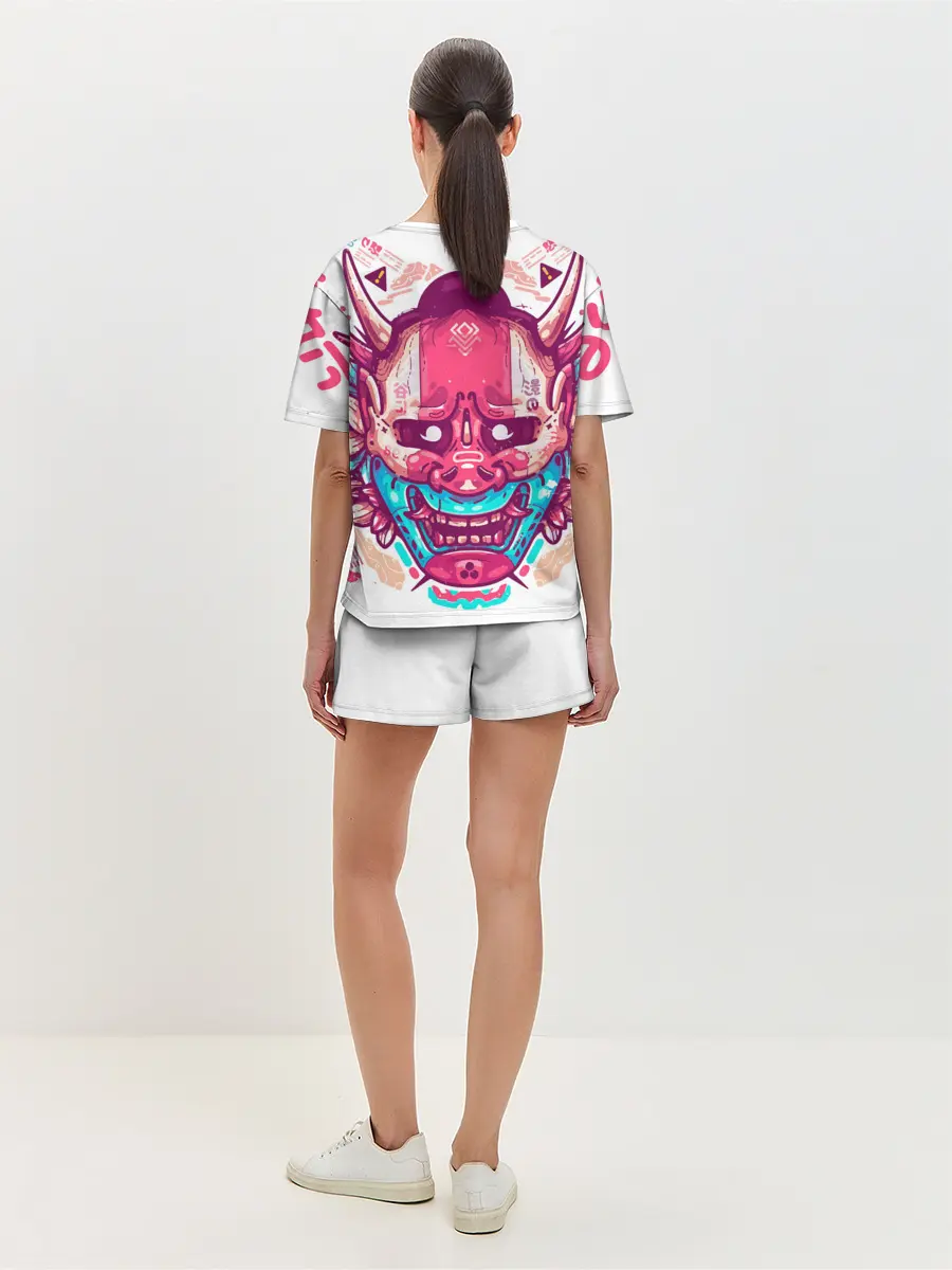 Женская пижама с шортами / Маска Ханья светлая