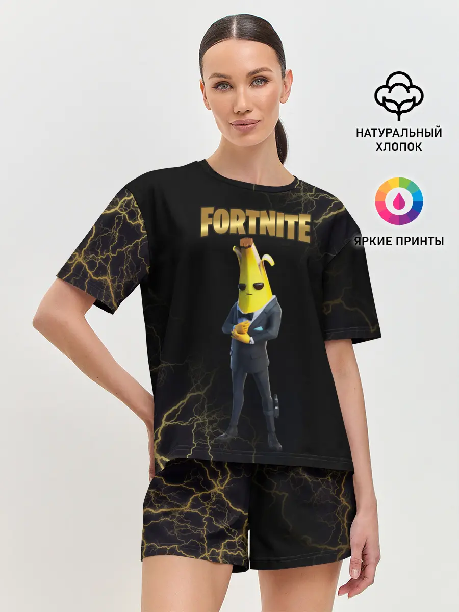 Женская пижама с шортами / Peely Fortnite
