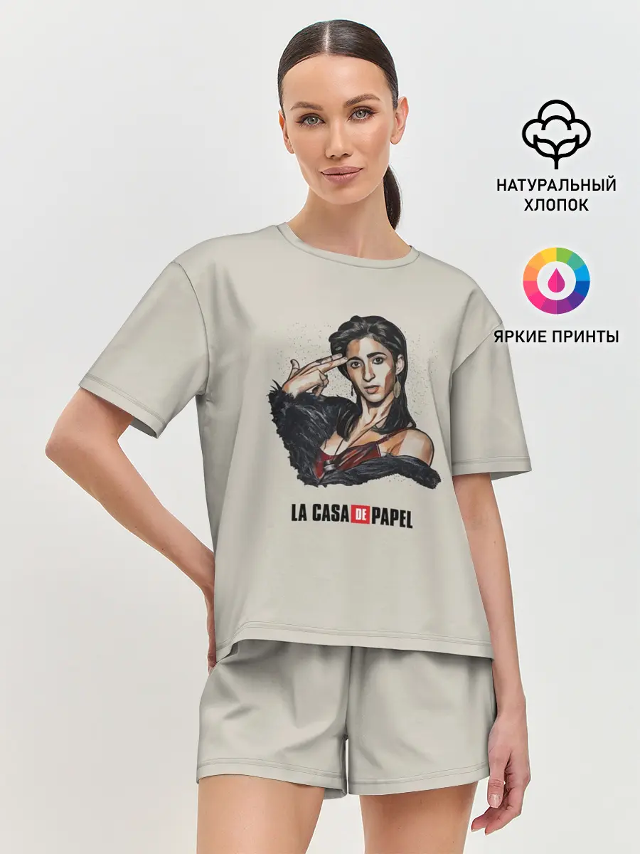 Женская пижама с шортами / БУМАЖНЫЙ ДОМ