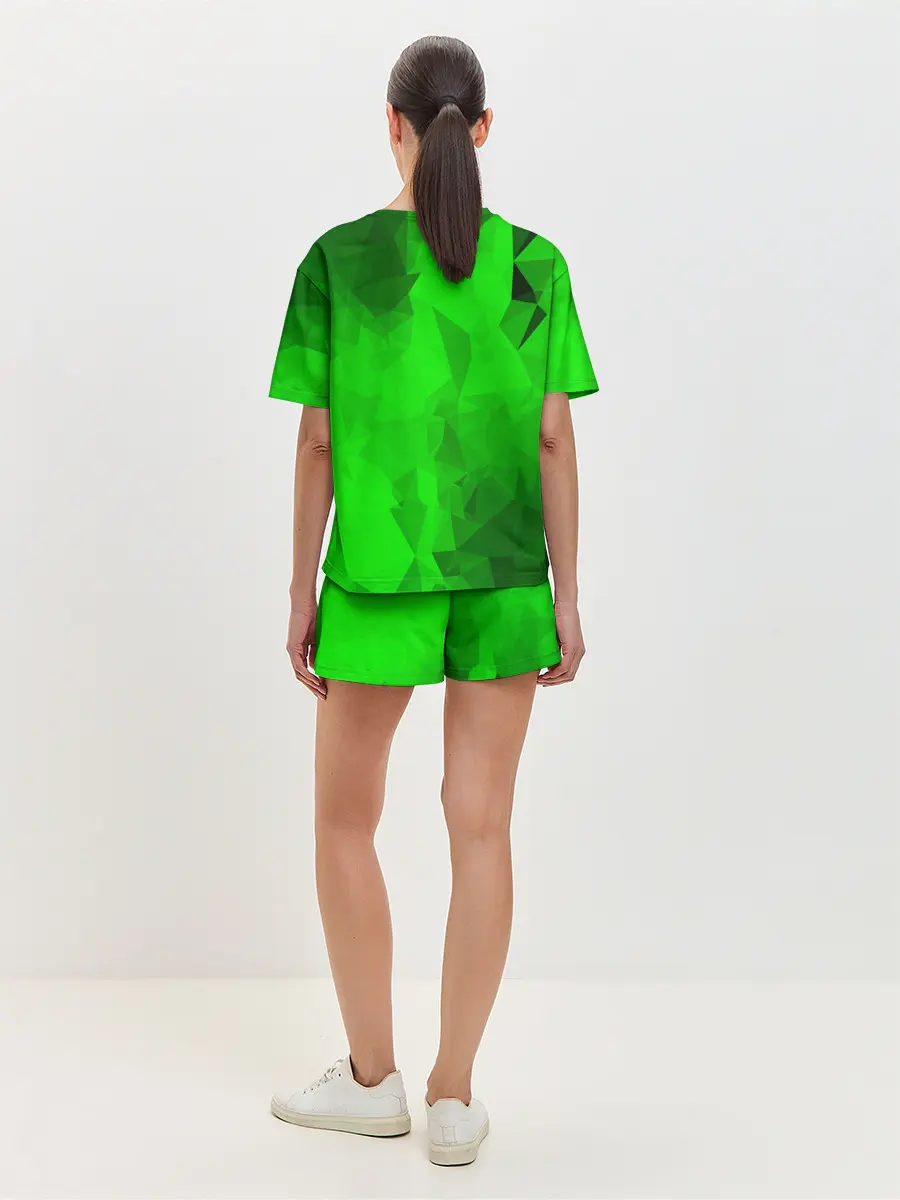 Женская пижама с шортами / GREEN