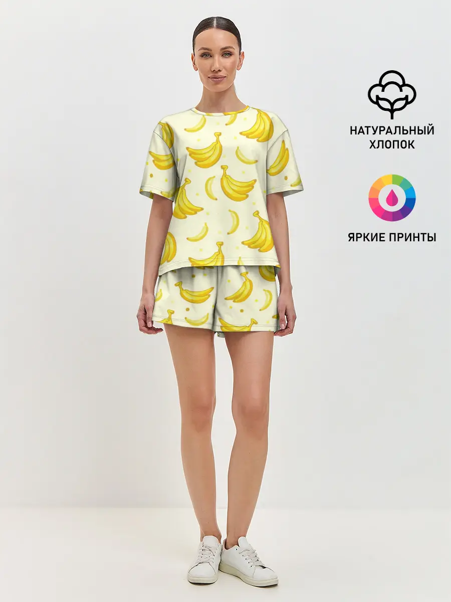 Женская пижама с шортами / Банана