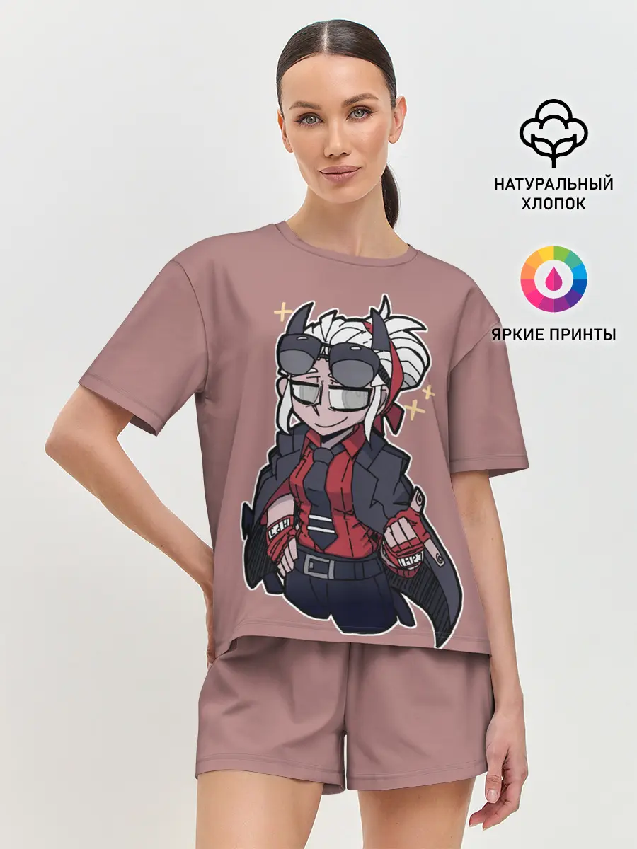 Женская пижама с шортами / Helltaker.