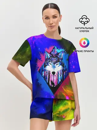 Женская пижама с шортами / Cosmo Wolf