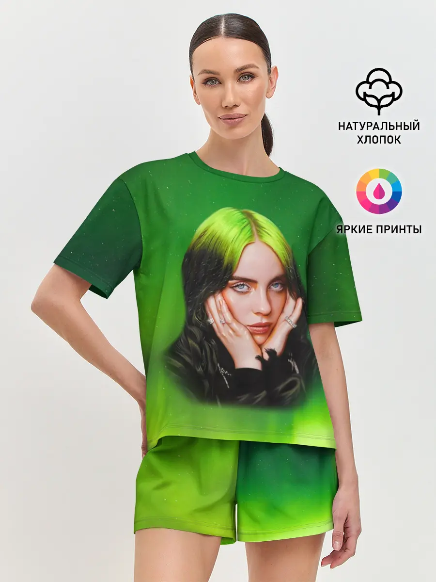 Женская пижама с шортами / Billie Eilish | Билли Айлиш