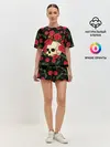Женская пижама с шортами / Skull | Roses