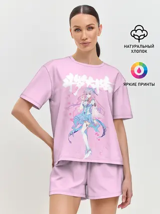 Женская пижама с шортами / Douluo Dalu