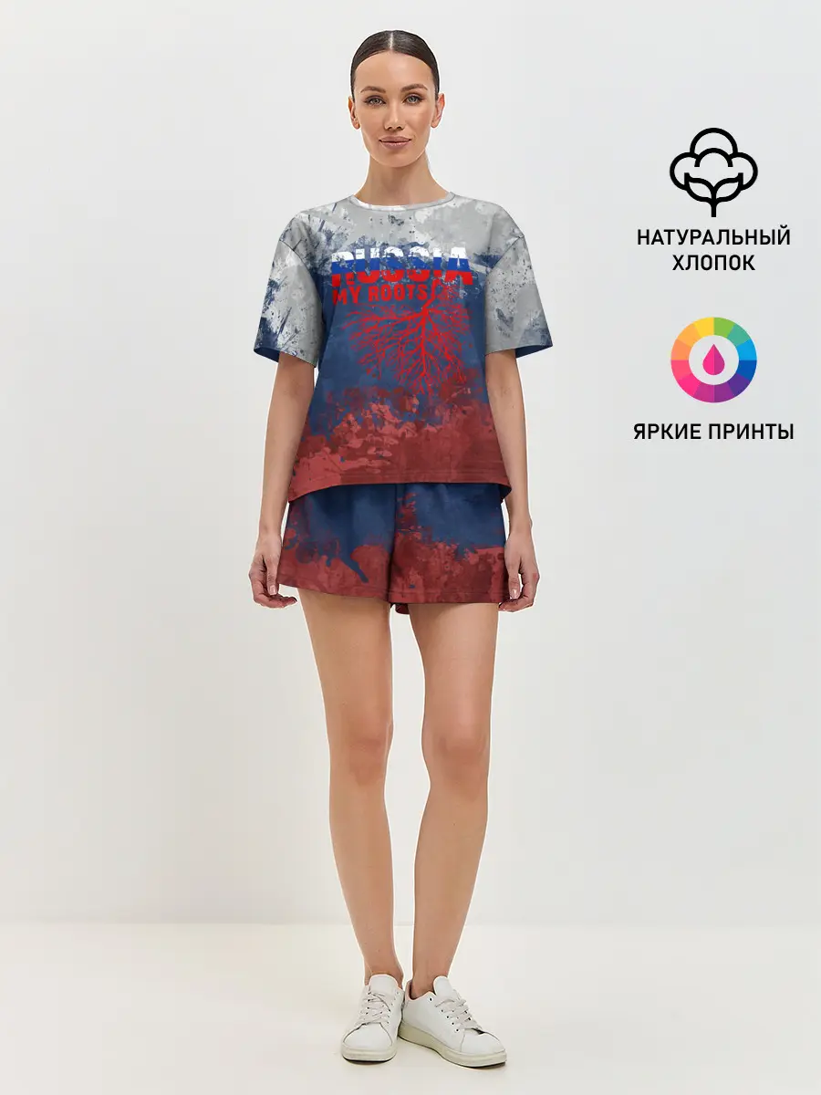 Женская пижама с шортами / Russia my roots