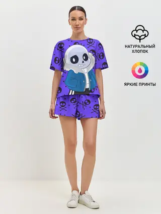Женская пижама с шортами / Санс | Undertale