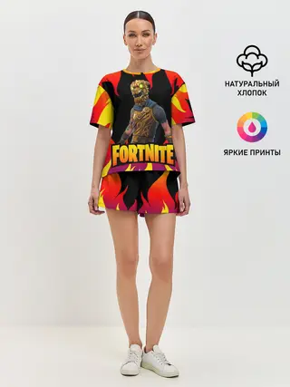 Женская пижама с шортами / Fortnite | Фортнайт