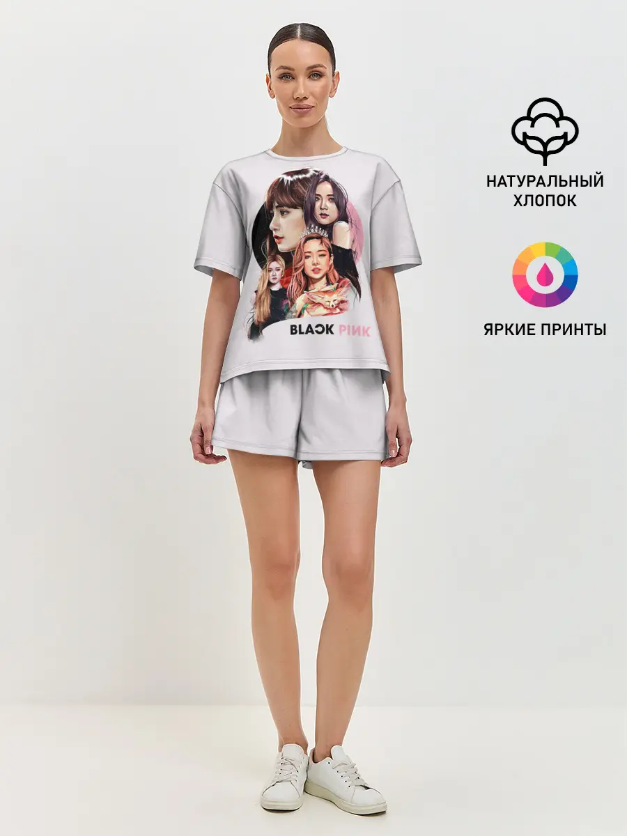 Женская пижама с шортами / blackpink