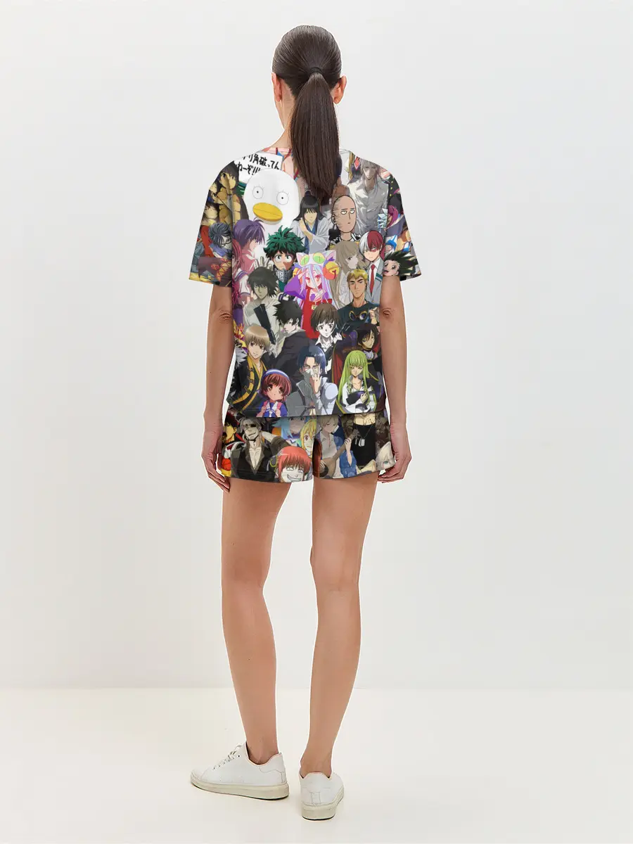 Женская пижама с шортами / Кавалькада персонажей из аниме