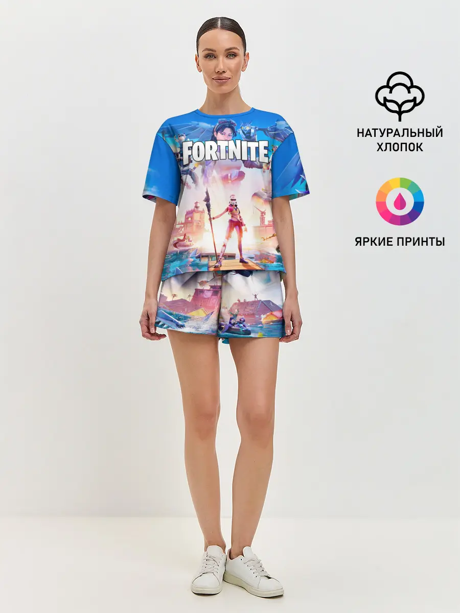 Женская пижама с шортами / ФОРТНАЙТ 3 СЕЗОН