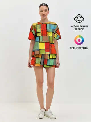 Женская пижама с шортами / ГЕОМЕТРИЯ