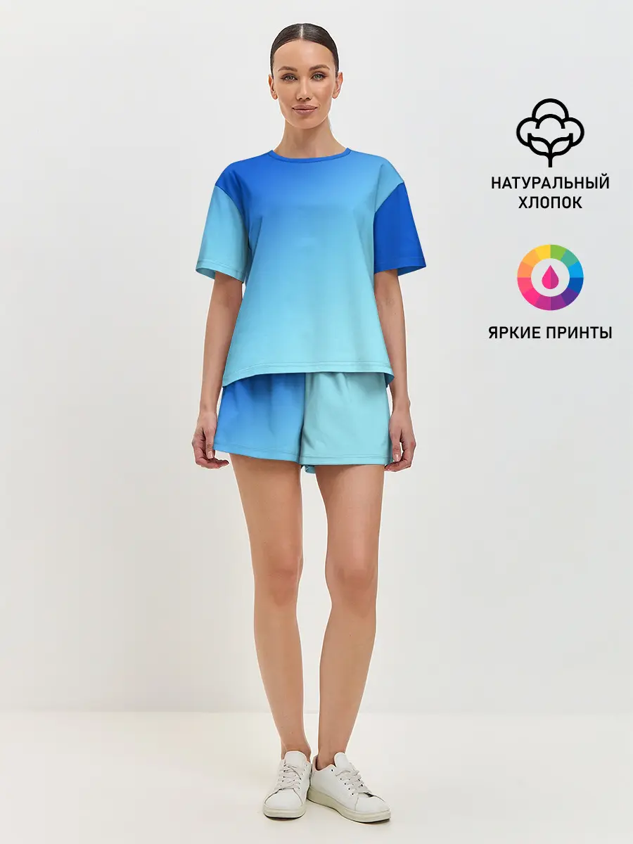 Женская пижама с шортами / blue