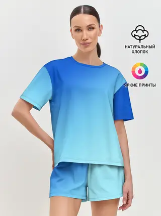 Женская пижама с шортами / blue