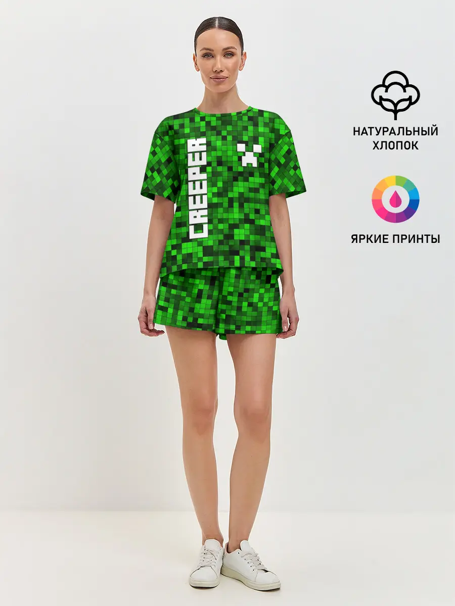 Женская пижама с шортами / MINECRAFT CREEPER