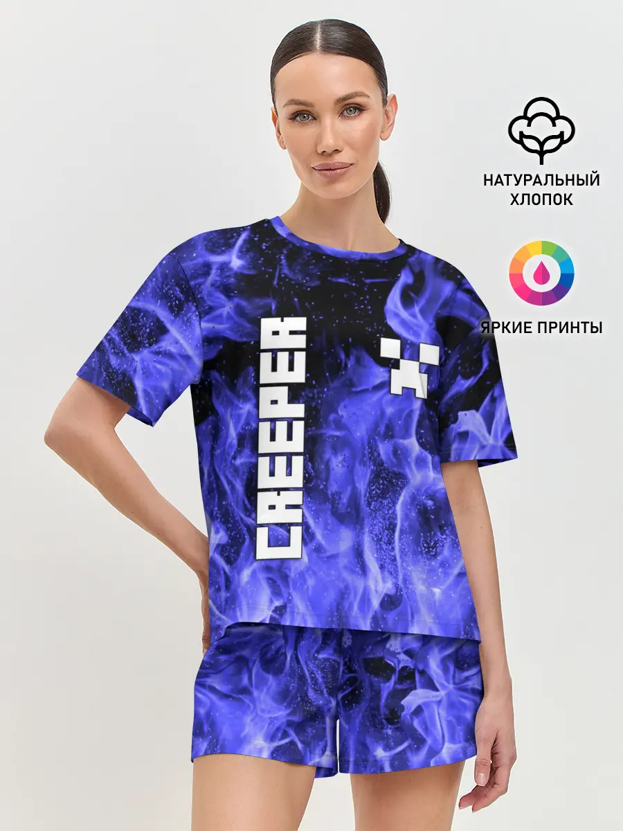 Женская пижама с шортами / MINECRAFT CREEPER
