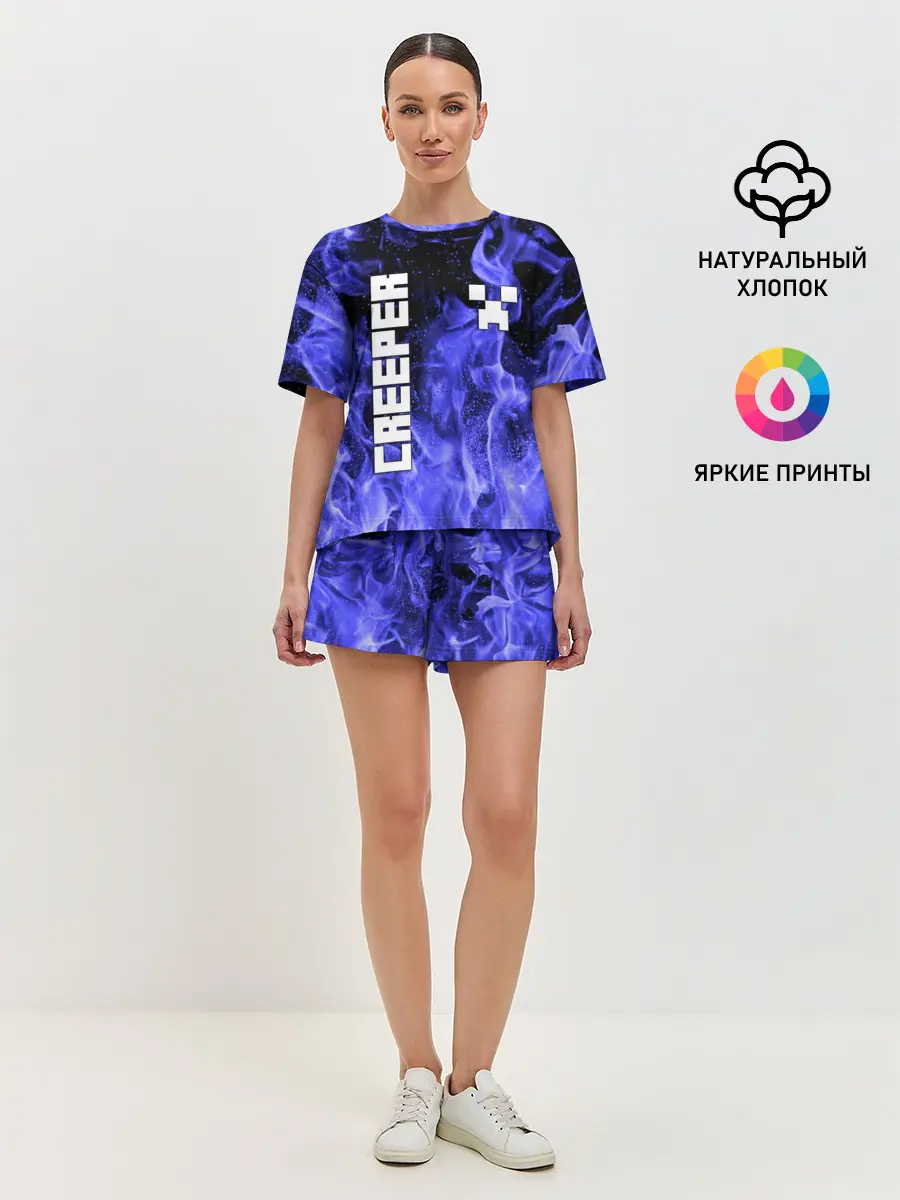 Женская пижама с шортами / MINECRAFT CREEPER