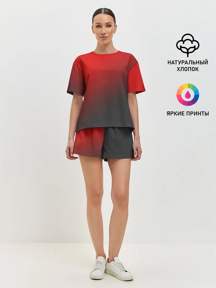 Женская пижама с шортами / RED