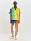 Женская пижама с шортами / разноцветный акварель градиент