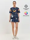 Женская пижама с шортами / Звери природа индейцы этно
