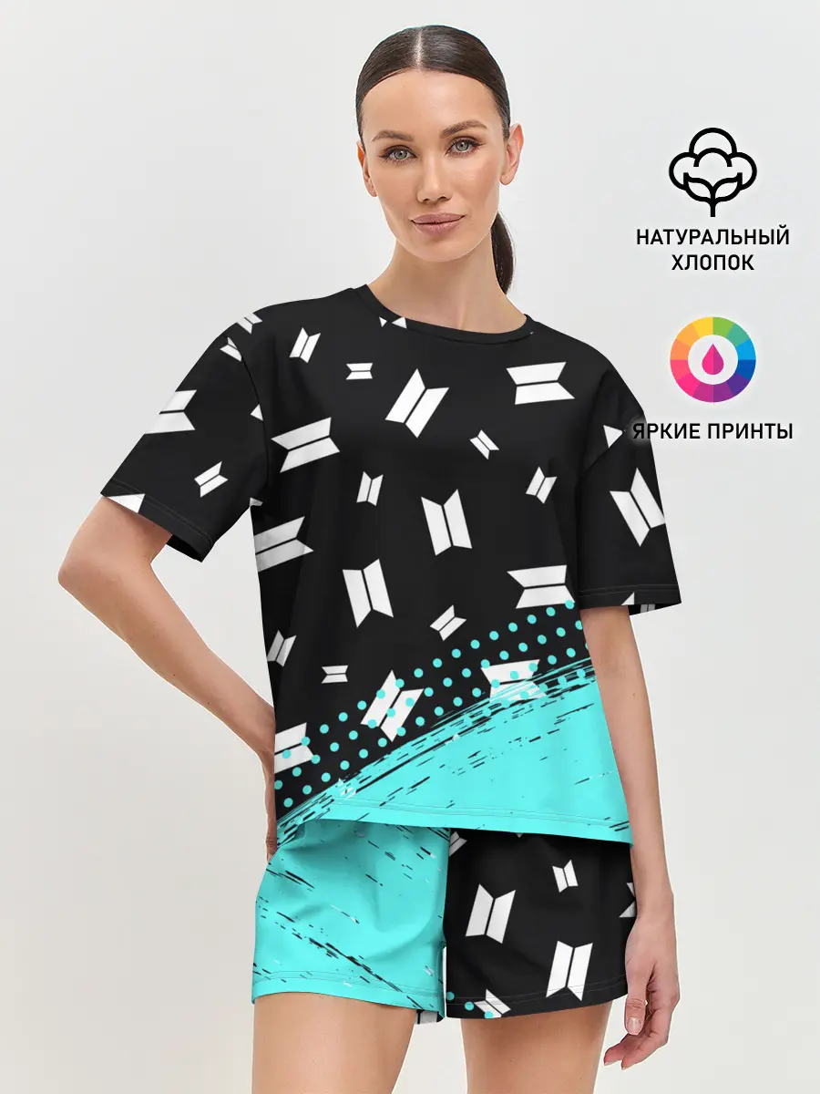 Женская пижама с шортами / BTS / БТС