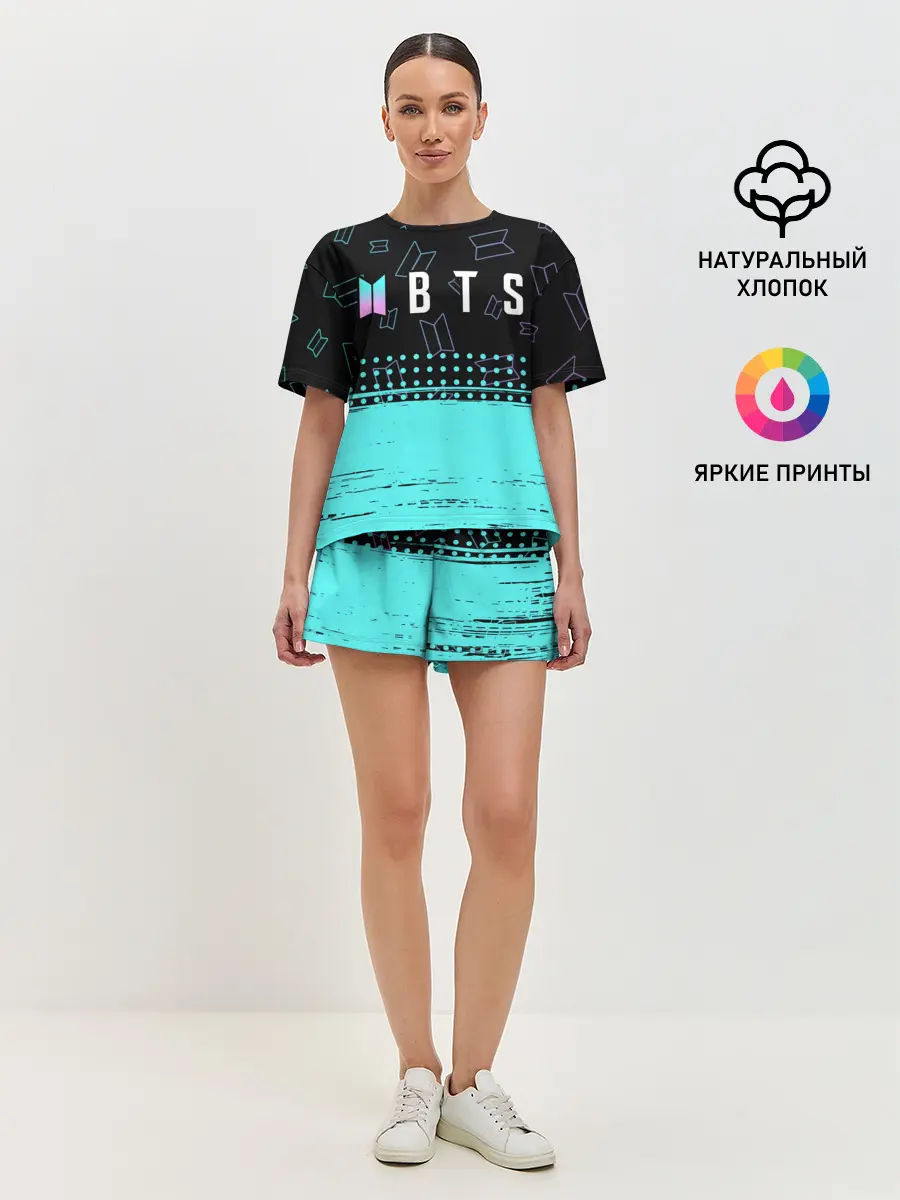 Женская пижама с шортами / BTS / БТС