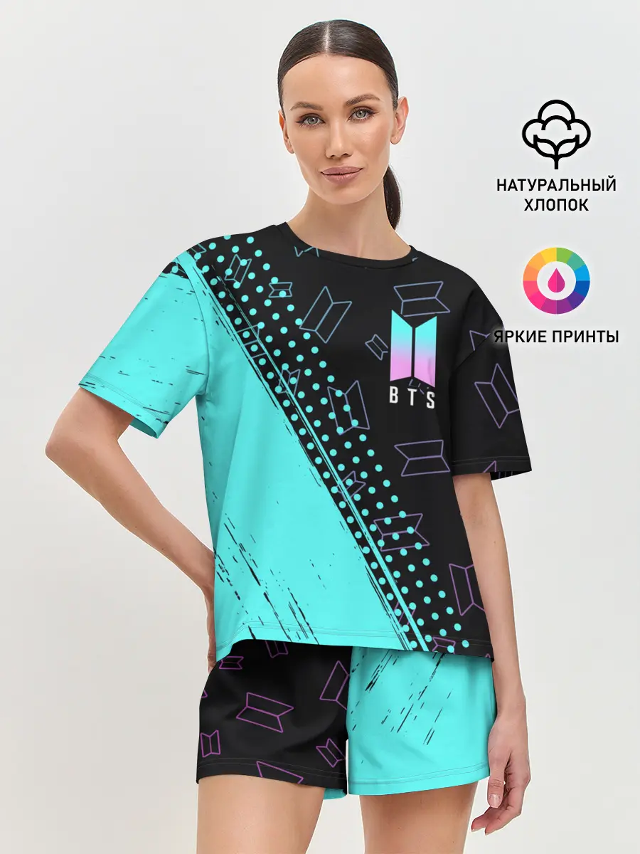 Женская пижама с шортами / BTS / БТС