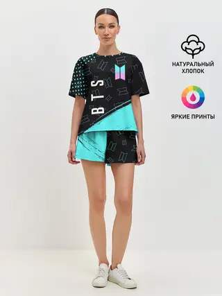 Женская пижама с шортами / BTS / БТС
