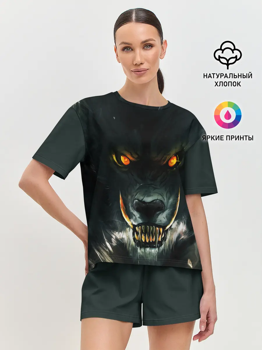 Женская пижама с шортами / ДИКИЙ ВОЛК