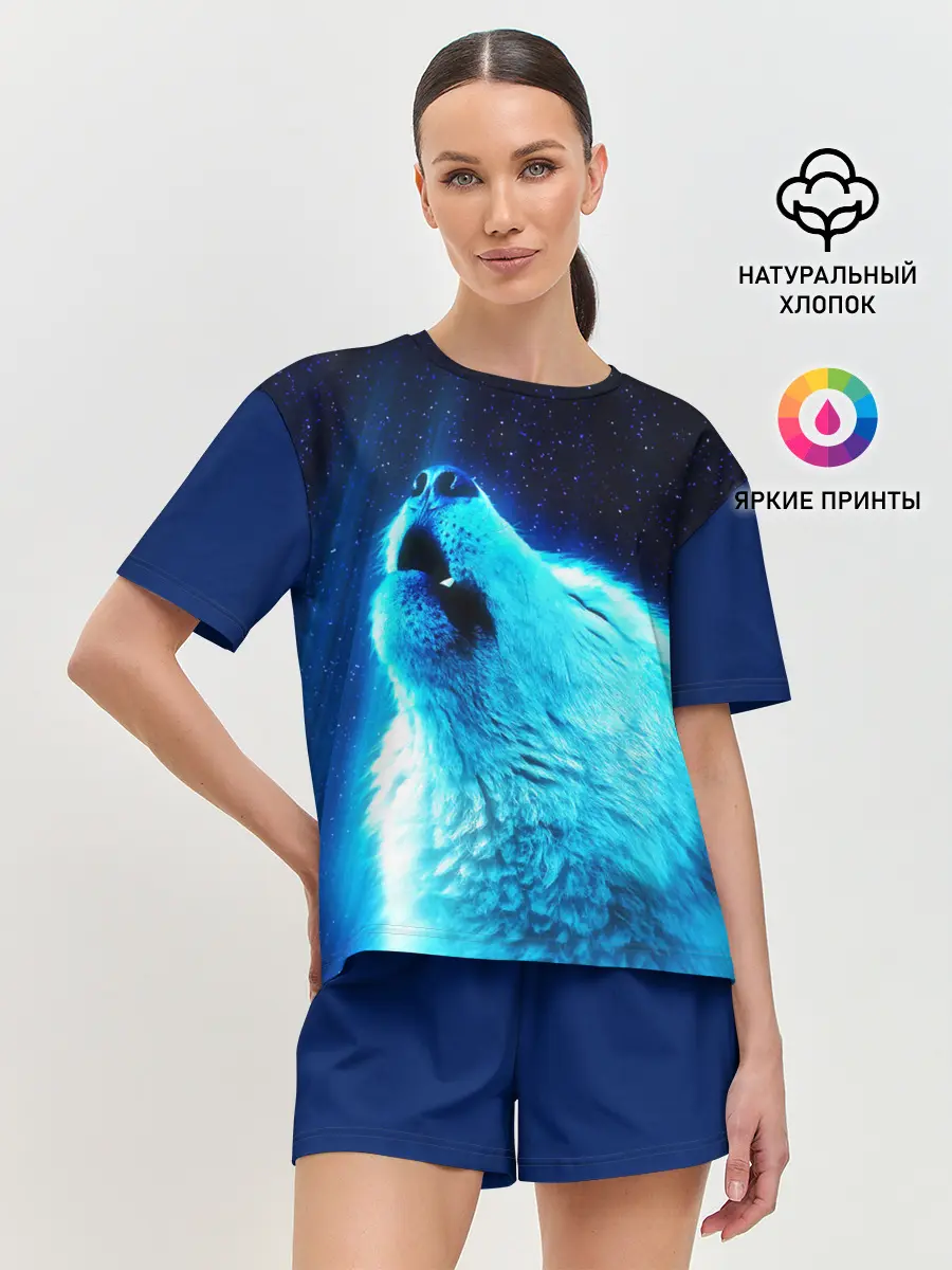 Женская пижама с шортами / ВОЛЧИЙ ВОЙ