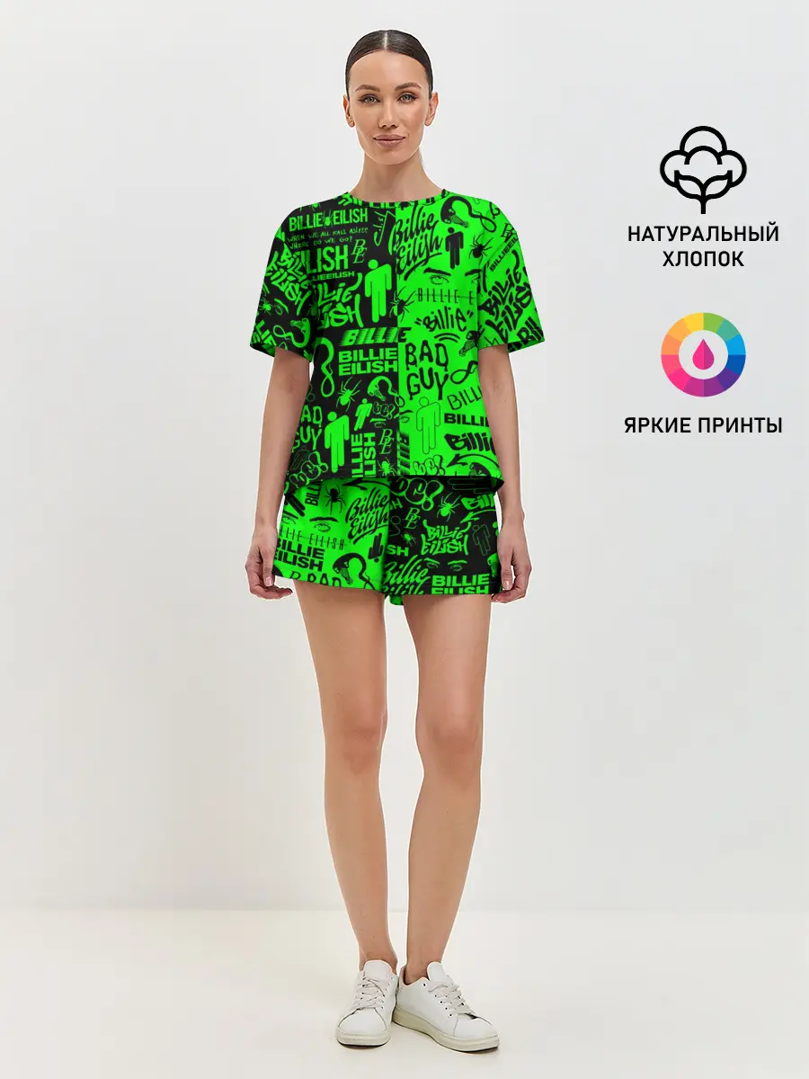 Женская пижама с шортами / BILLIE EILISH | БИЛЛИ АЙЛИШ