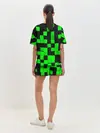 Женская пижама с шортами / ЗЕЛЕНЫЕ КУБИКИ
