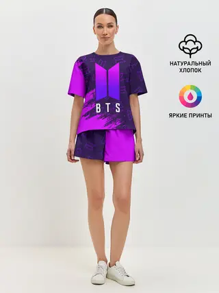 Женская пижама с шортами / BTS / БТС