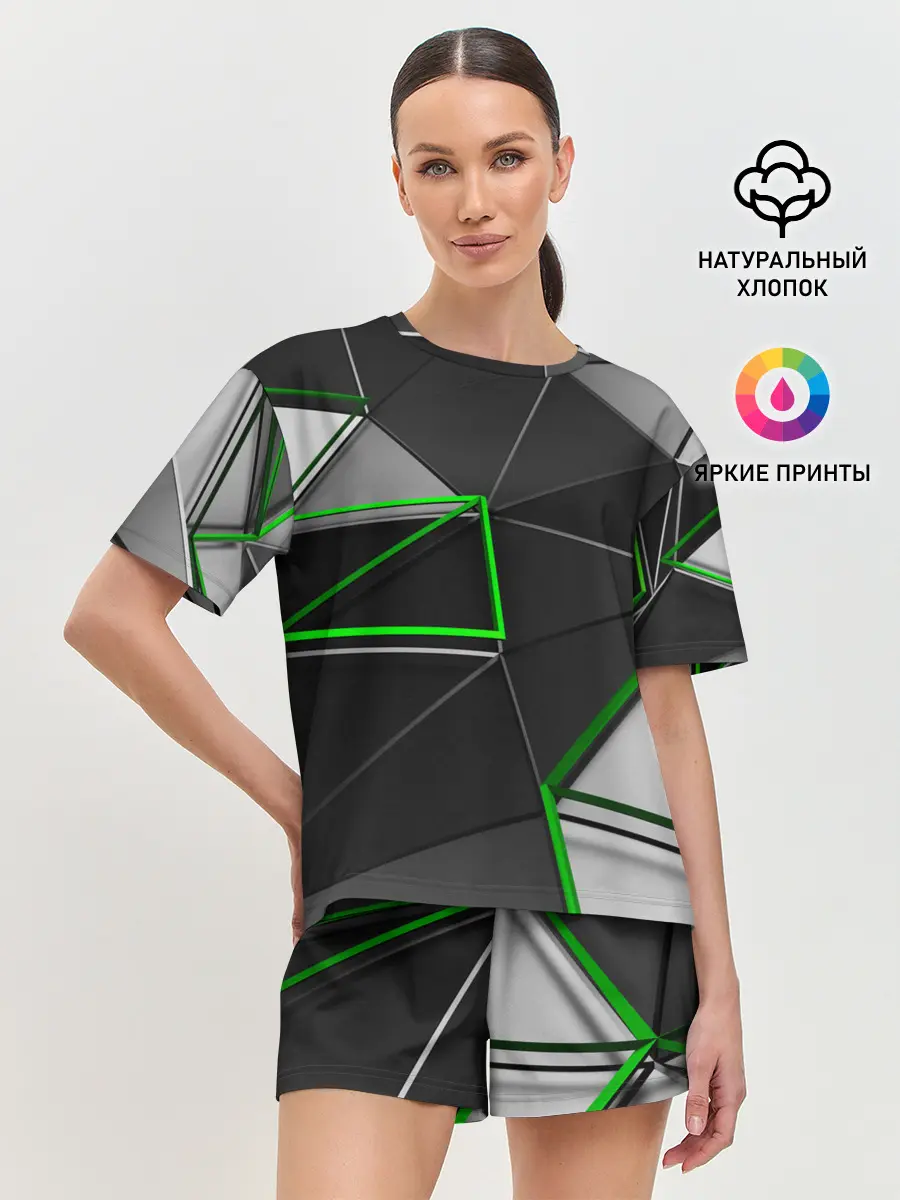 Женская пижама с шортами / 3D полигон
