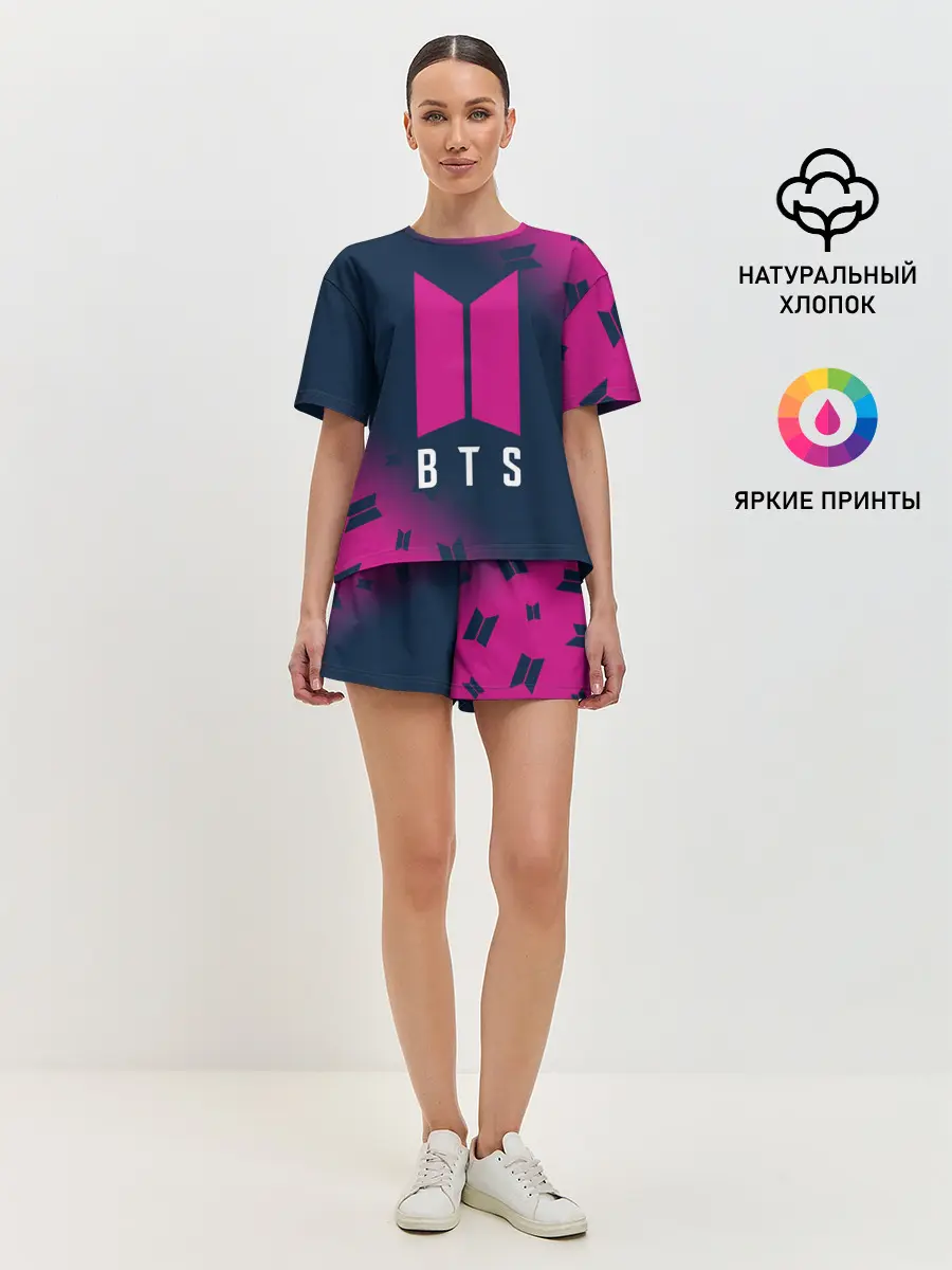 Женская пижама с шортами / BTS / БТС