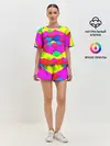Женская пижама с шортами / ЦВЕТНЫЕ КУБИКИ