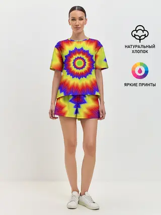 Женская пижама с шортами / Tie-Dye