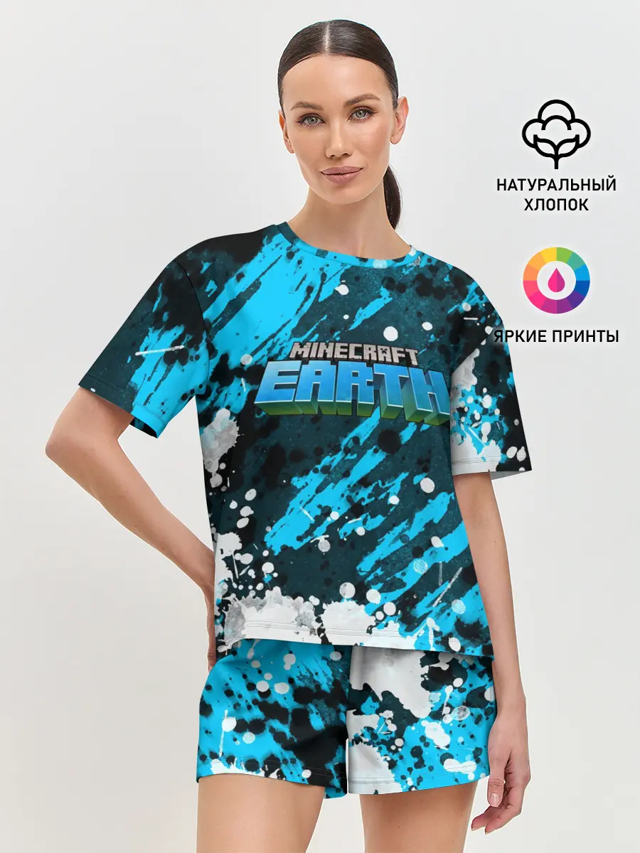 Женская пижама с шортами / Minecraft / Майнкрафт
