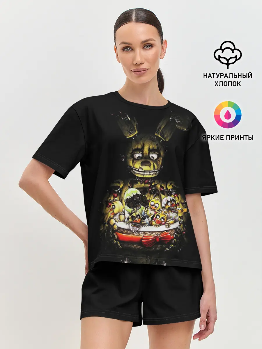 Женская пижама с шортами / Five Nights At Freddys