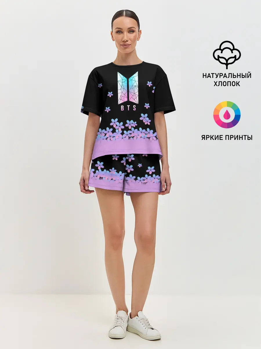 Женская пижама с шортами / BTS.